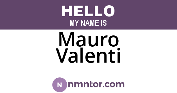 Mauro Valenti