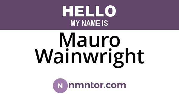 Mauro Wainwright