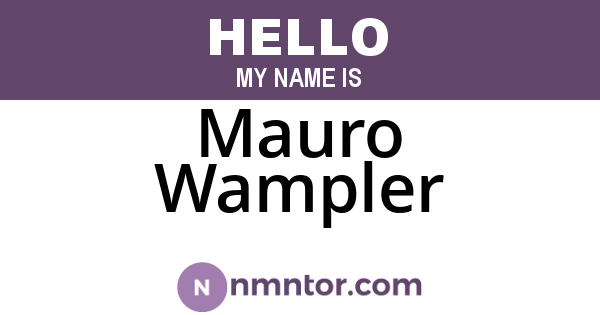 Mauro Wampler