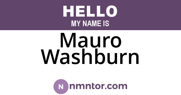 Mauro Washburn