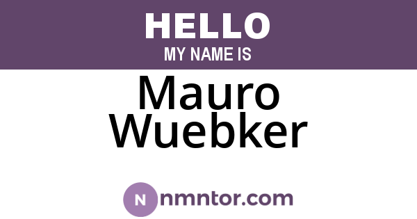 Mauro Wuebker