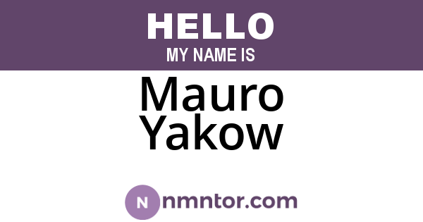 Mauro Yakow