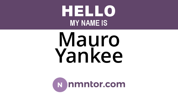 Mauro Yankee