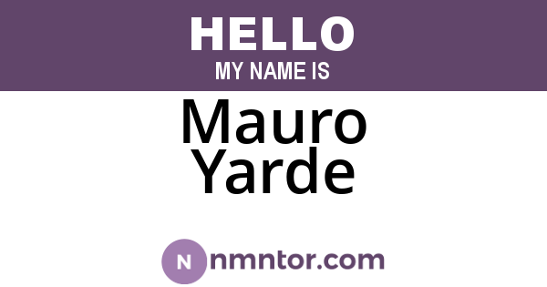 Mauro Yarde