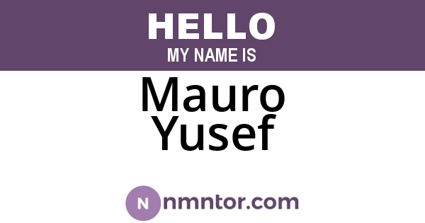 Mauro Yusef