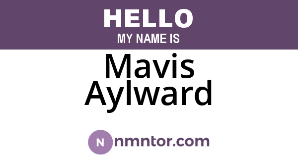 Mavis Aylward