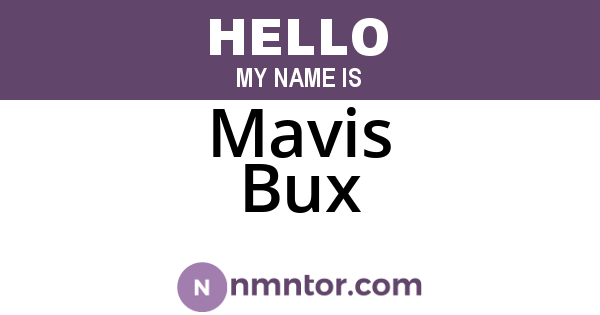 Mavis Bux