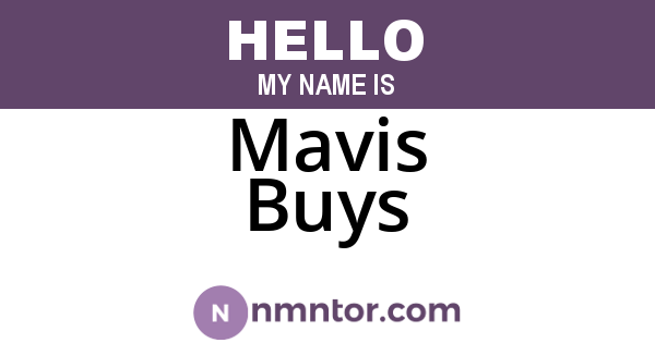 Mavis Buys