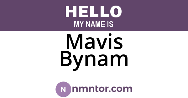 Mavis Bynam