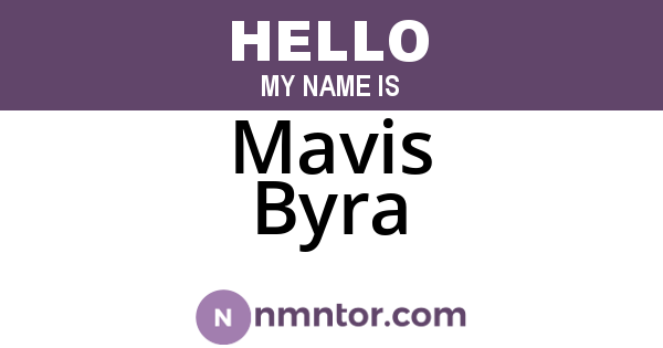 Mavis Byra