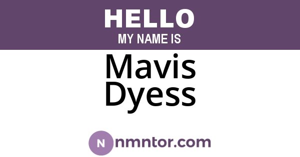 Mavis Dyess