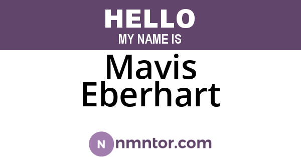 Mavis Eberhart