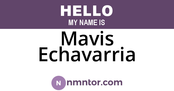 Mavis Echavarria