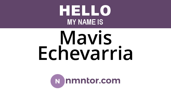 Mavis Echevarria
