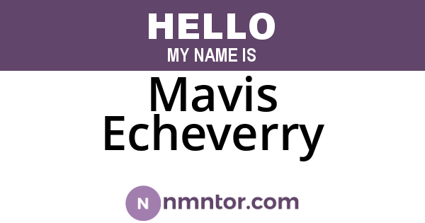 Mavis Echeverry