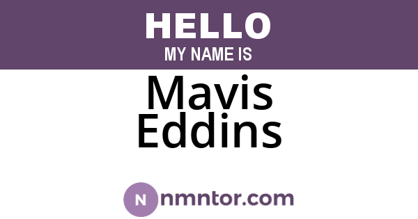 Mavis Eddins