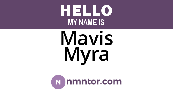 Mavis Myra