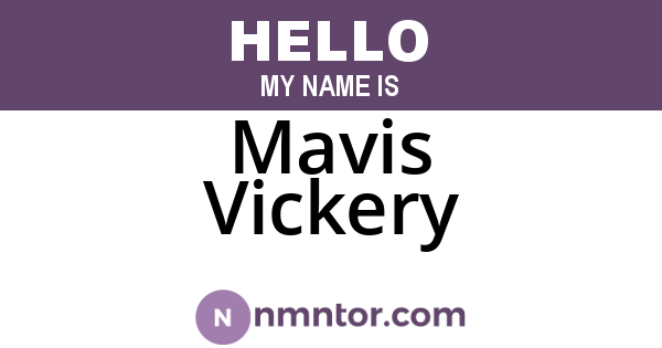 Mavis Vickery