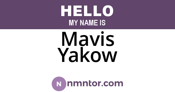 Mavis Yakow