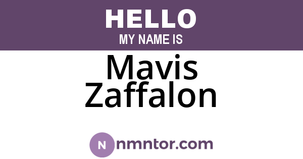 Mavis Zaffalon