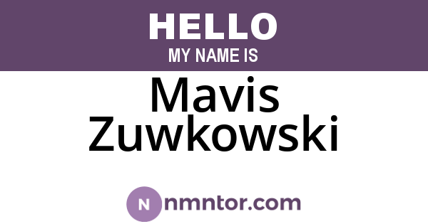 Mavis Zuwkowski