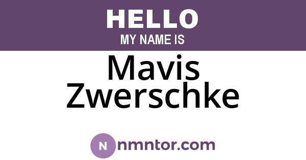 Mavis Zwerschke