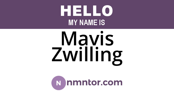 Mavis Zwilling