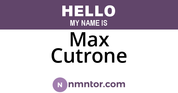 Max Cutrone