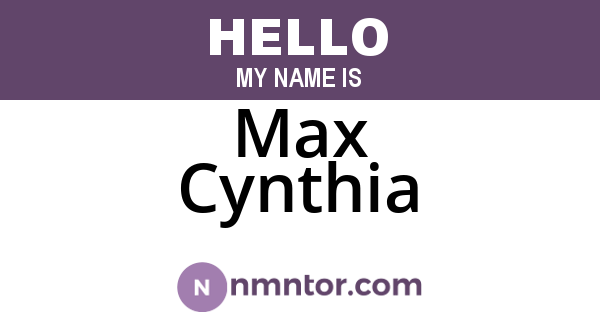 Max Cynthia