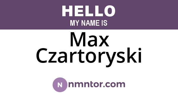 Max Czartoryski