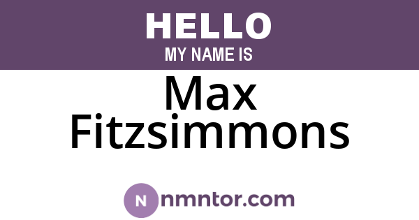 Max Fitzsimmons
