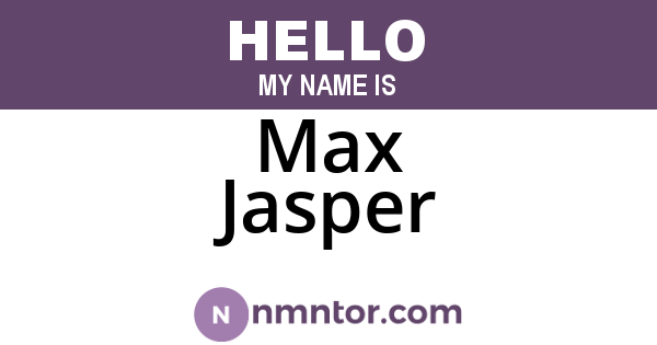 Max Jasper