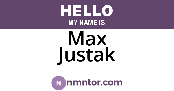 Max Justak