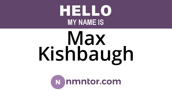 Max Kishbaugh