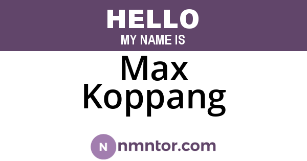 Max Koppang