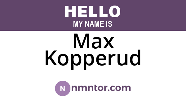 Max Kopperud