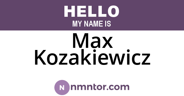 Max Kozakiewicz