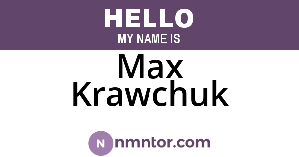 Max Krawchuk