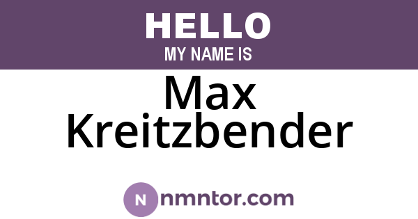Max Kreitzbender