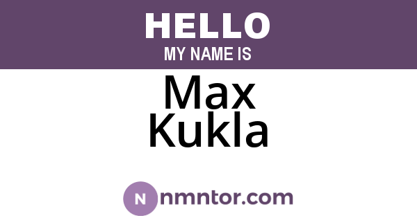 Max Kukla
