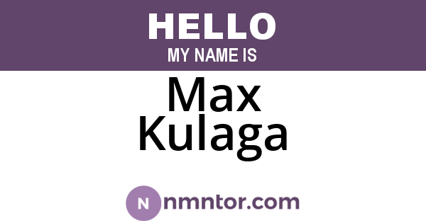 Max Kulaga