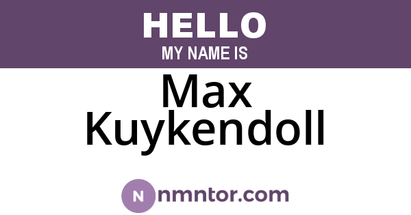 Max Kuykendoll