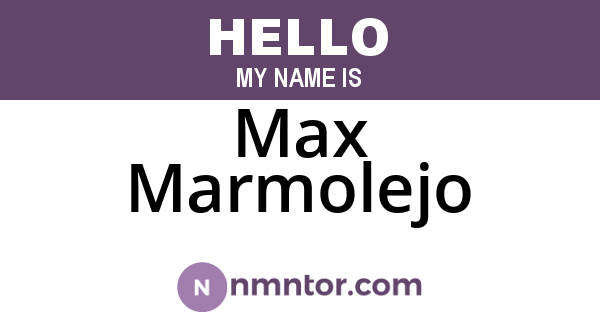 Max Marmolejo