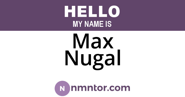 Max Nugal