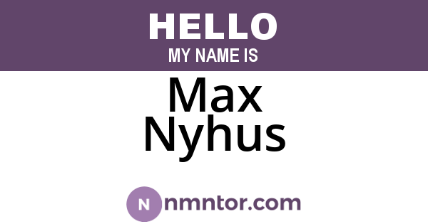 Max Nyhus
