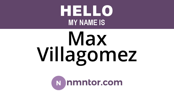 Max Villagomez