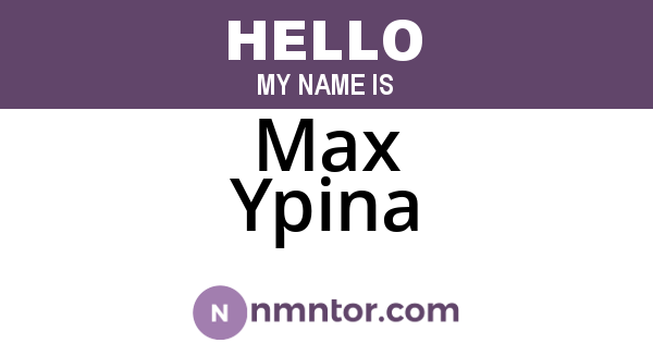 Max Ypina