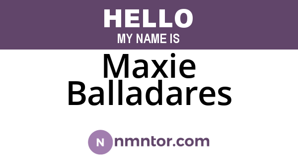 Maxie Balladares