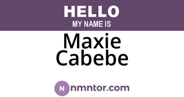 Maxie Cabebe