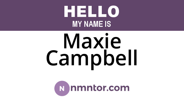 Maxie Campbell